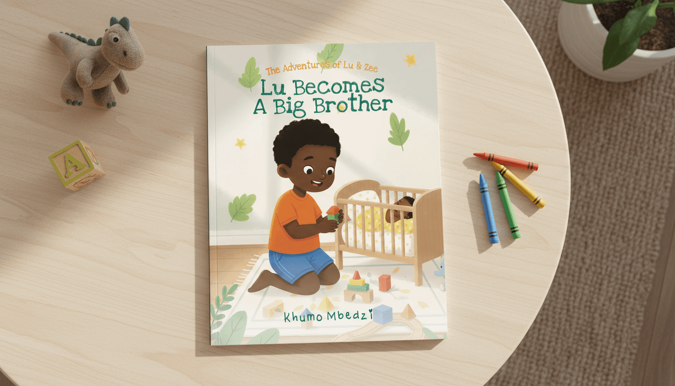 The Adventures of Lu & Zee book resting on a table in a warm, homely setting